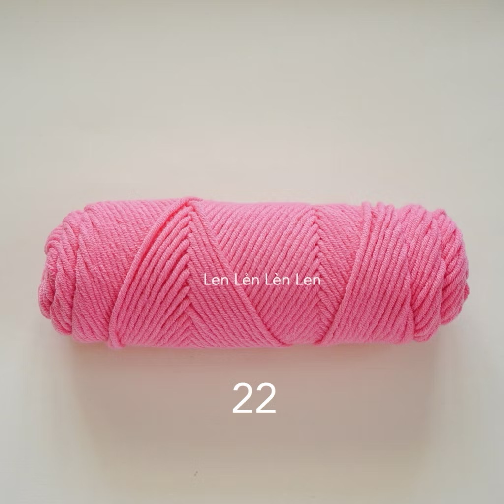 Len Cotton Love 100g - len đan móc khăn, mũ