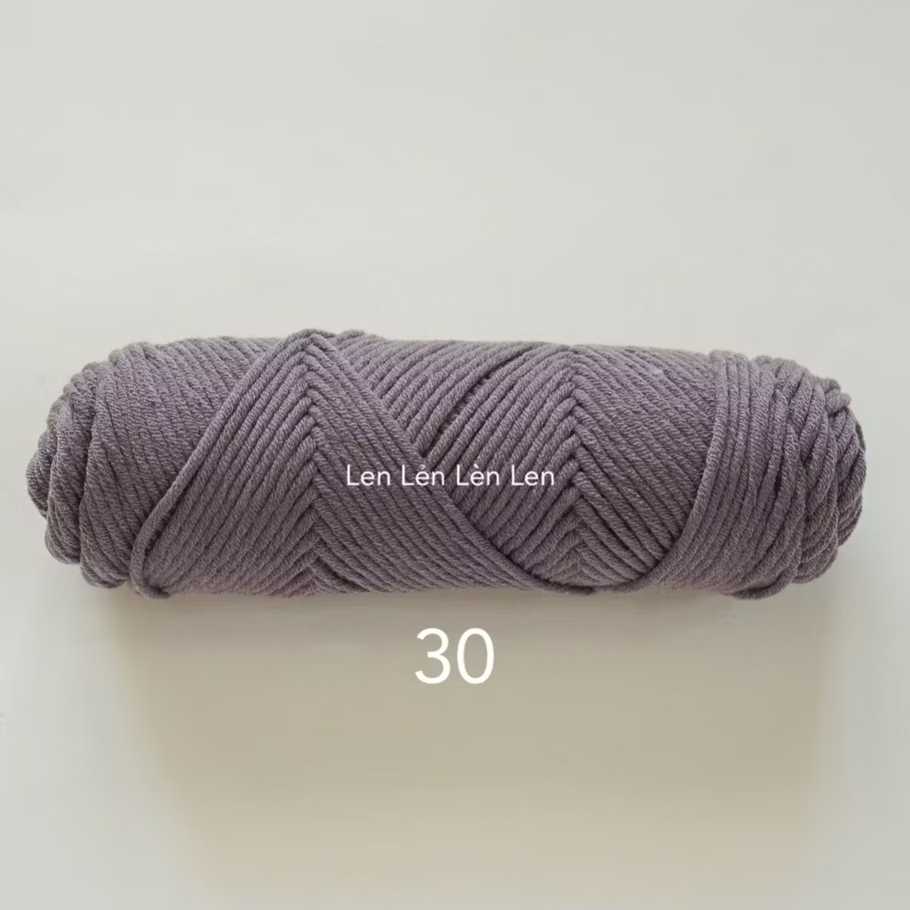Len Cotton Love 100g - len đan móc khăn, mũ