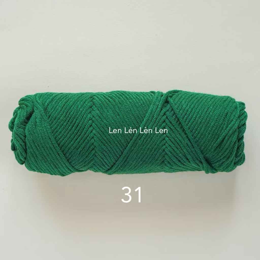 Len Cotton Love 100g - len đan móc khăn, mũ