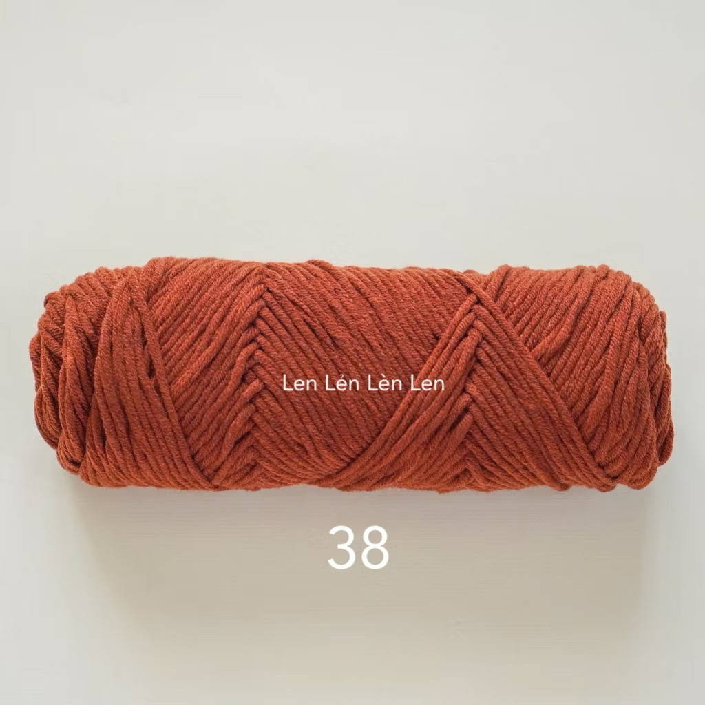 Len Cotton Love 100g - len đan móc khăn, mũ
