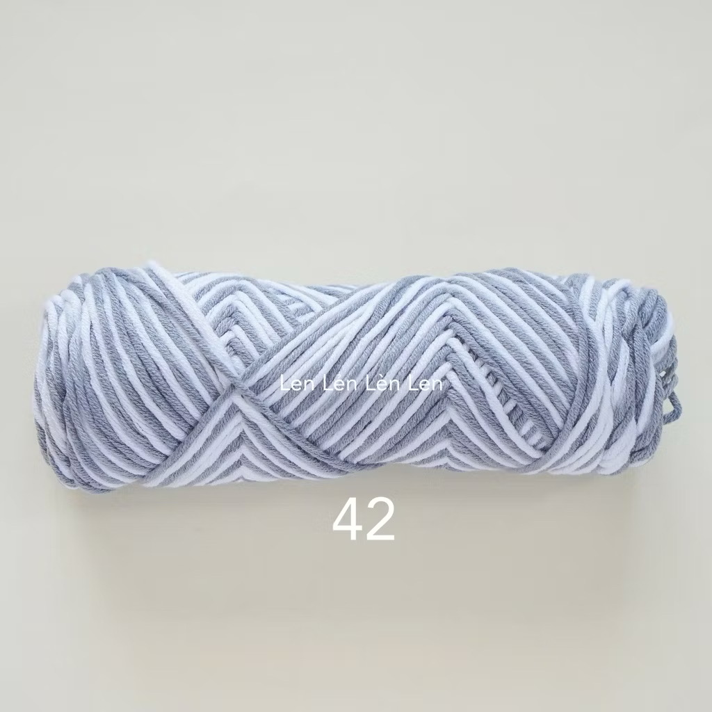 Len Cotton Love 100g - len đan móc khăn, mũ