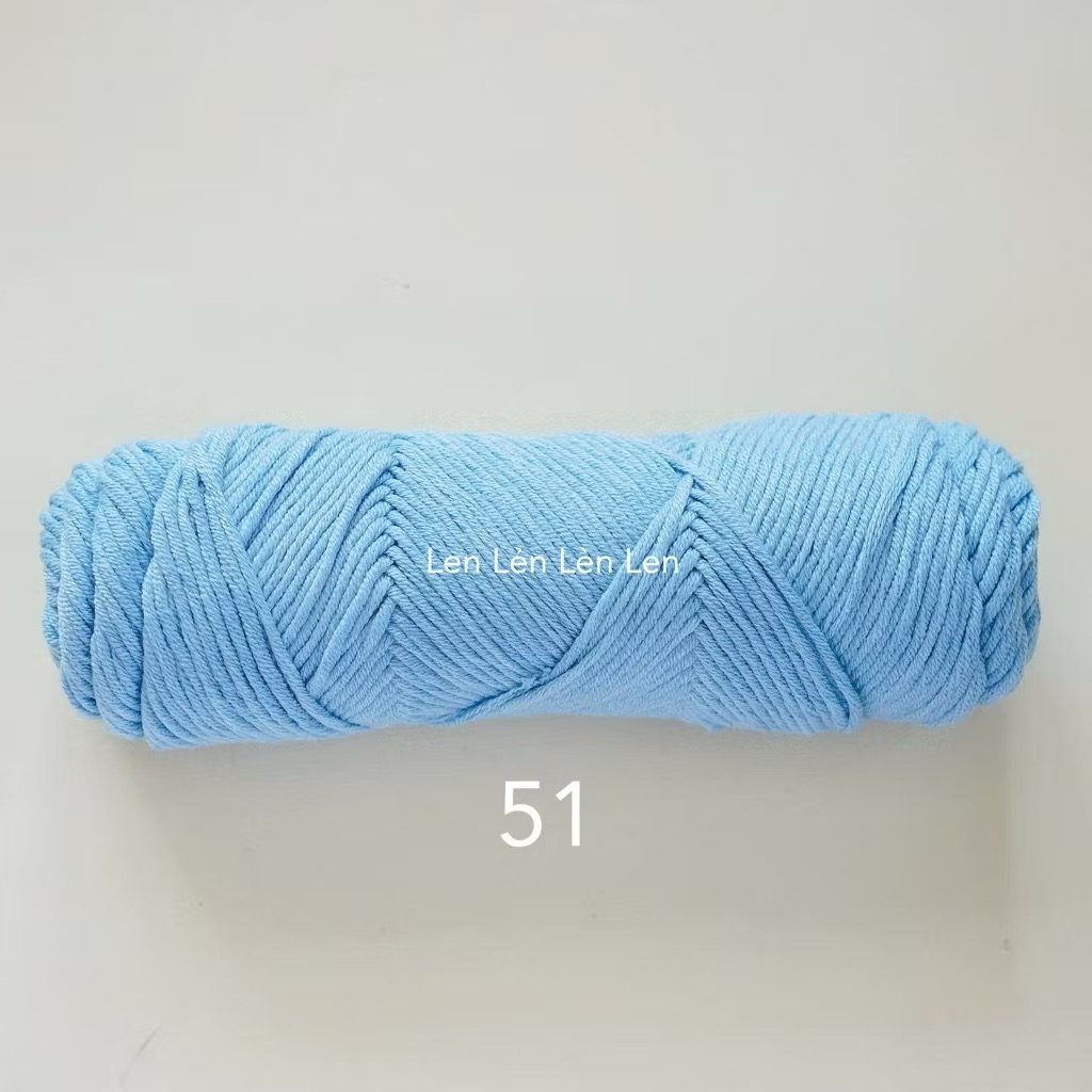 Len Cotton Love 100g - len đan móc khăn, mũ