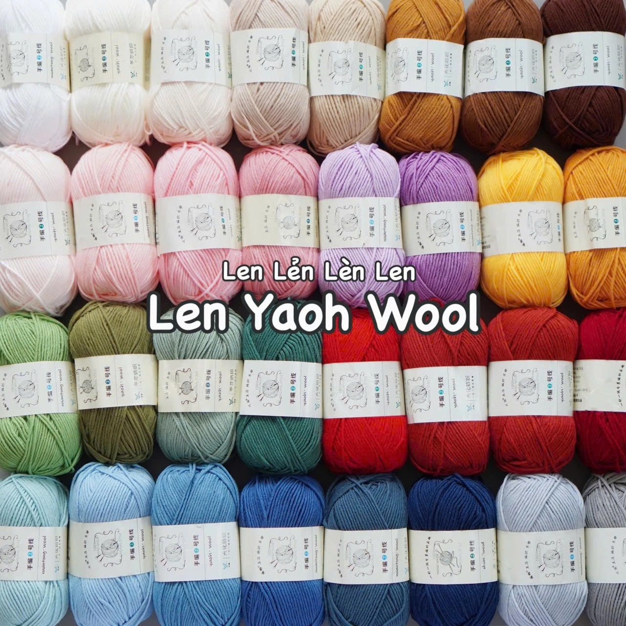 LEN YAOH WOOL 100G – Len Sợi To Móc Khăn, Mũ, Áo