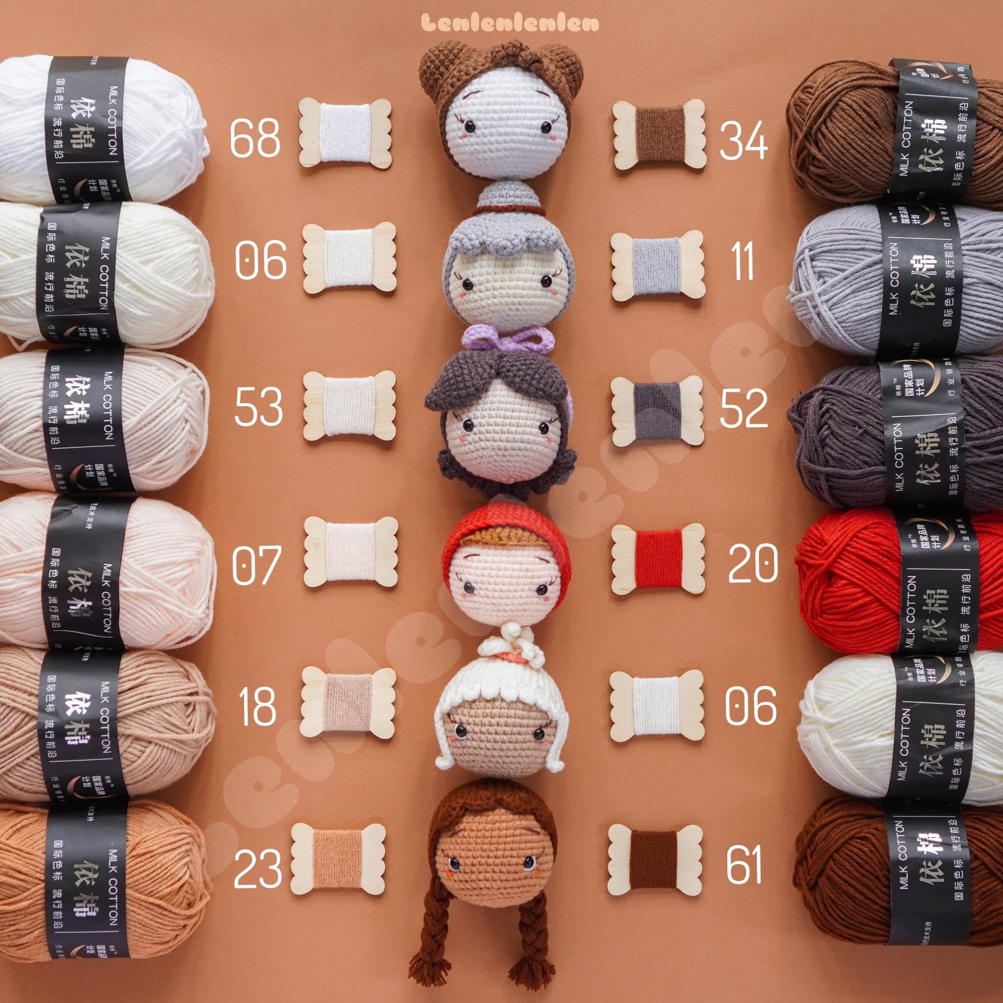 LEN MILK COTTON MÁC ĐEN 50G