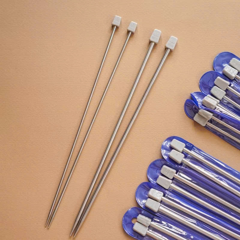 Kim Đan Thẳng Inox 25cm siêu nhẹ, bán theo cặp, chống gỉ, dùng đan len