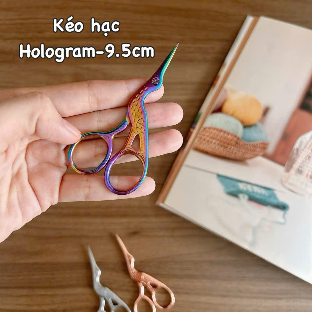 Kéo Cắt Len Handmade Mini – Kéo sắc và kéo hạc nhiều màu