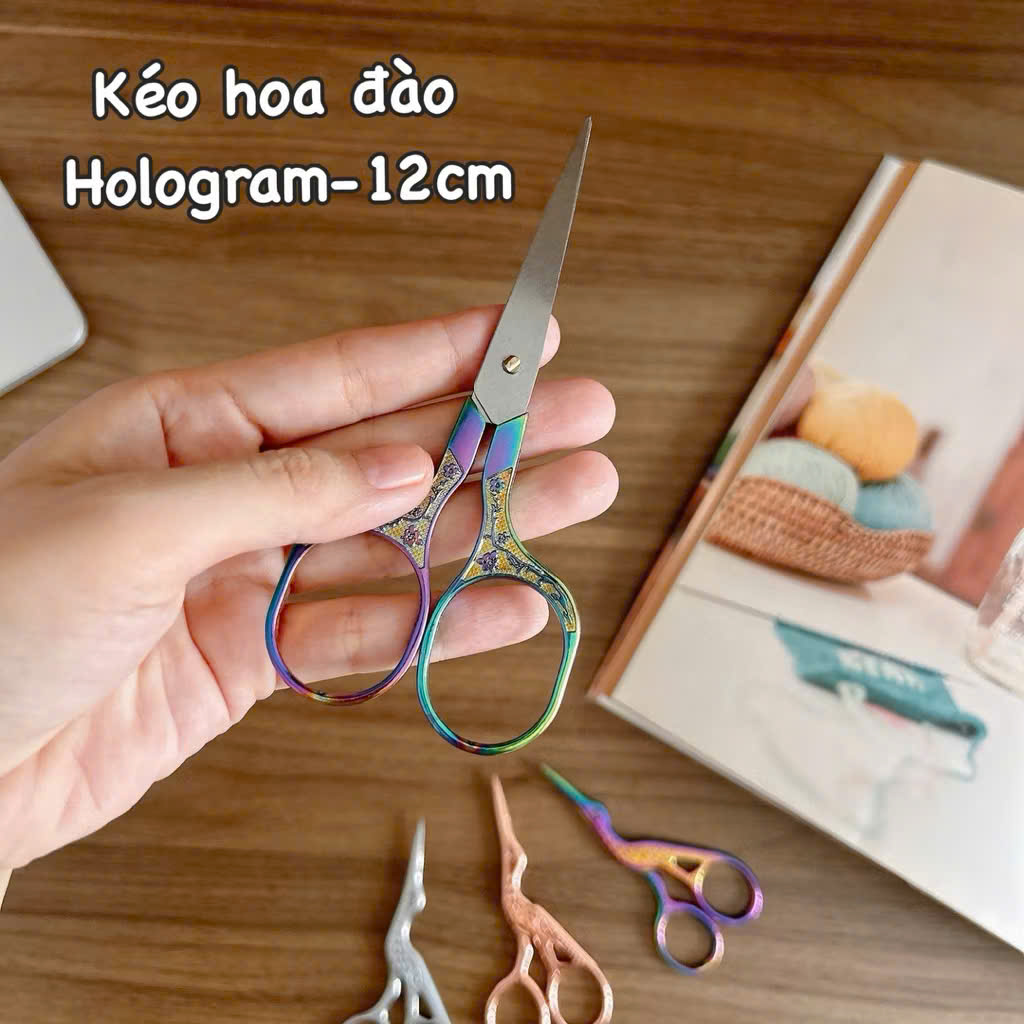 Kéo Cắt Len Handmade Mini – Kéo sắc và kéo hạc nhiều màu
