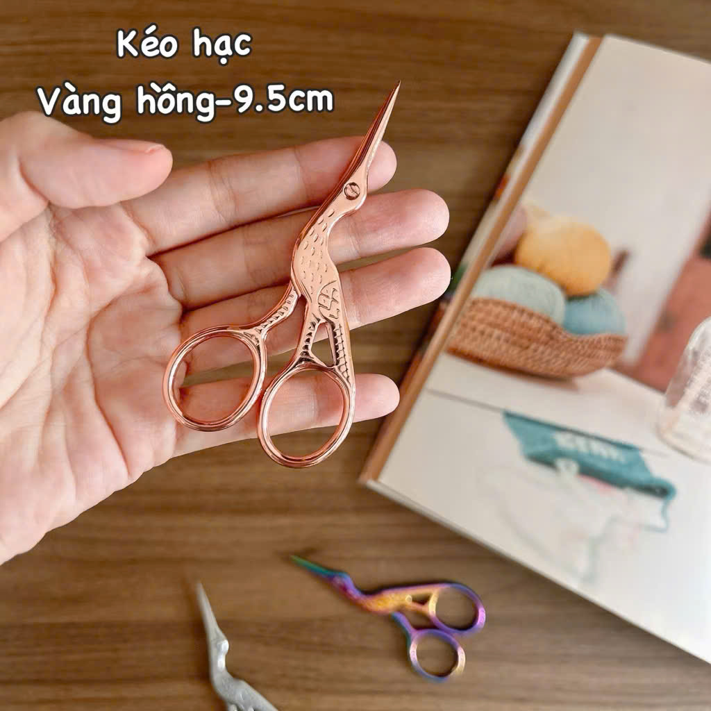 Kéo Cắt Len Handmade Mini – Kéo sắc và kéo hạc nhiều màu