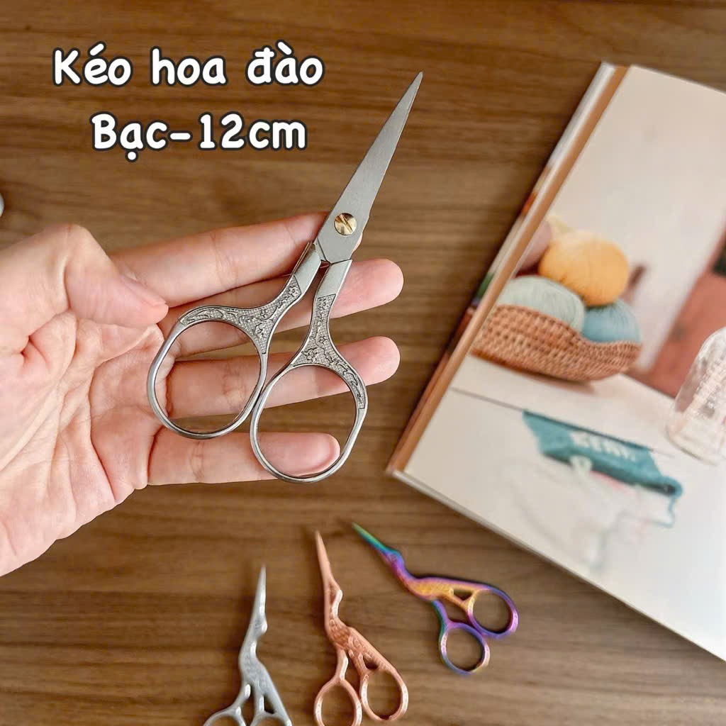 Kéo Cắt Len Handmade Mini – Kéo sắc và kéo hạc nhiều màu