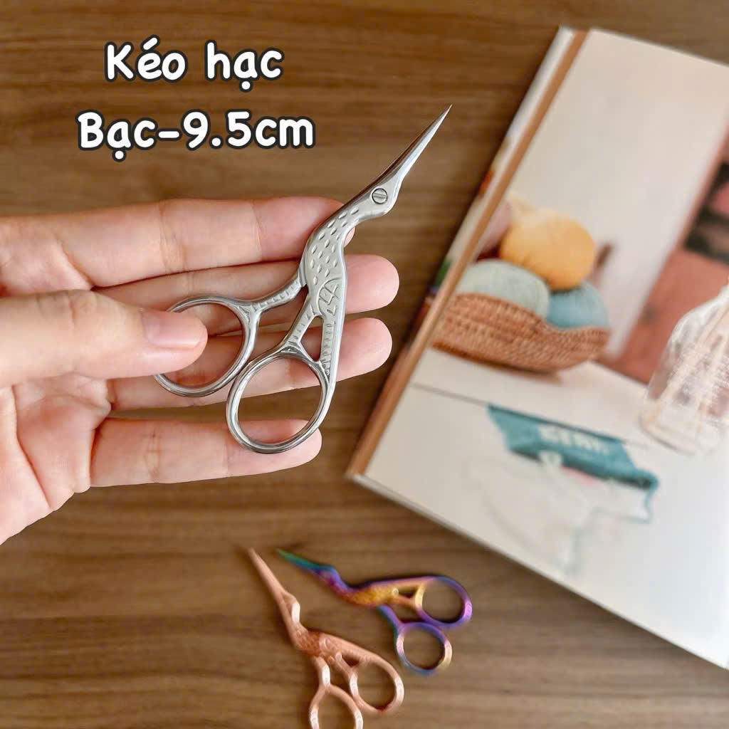 Kéo Cắt Len Handmade Mini – Kéo sắc và kéo hạc nhiều màu