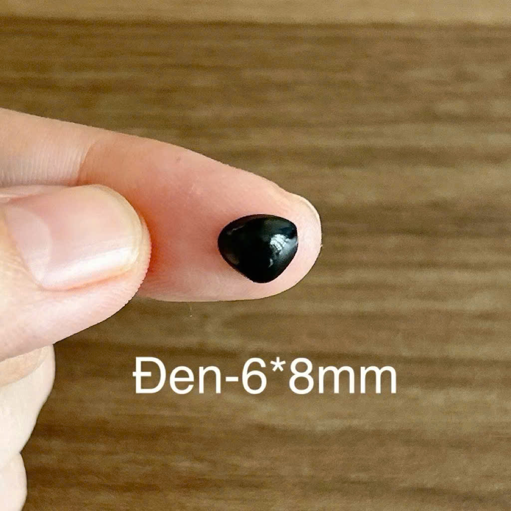 [Túi 10 cái] Mũi Thú Dán, mũi nhựa handmade không kèm chốt, dùng làm thú bông Amigurumi