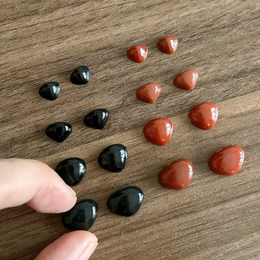 [Túi 10 cái] Mũi Thú Dán, mũi nhựa handmade không kèm chốt, dùng làm thú bông Amigurumi