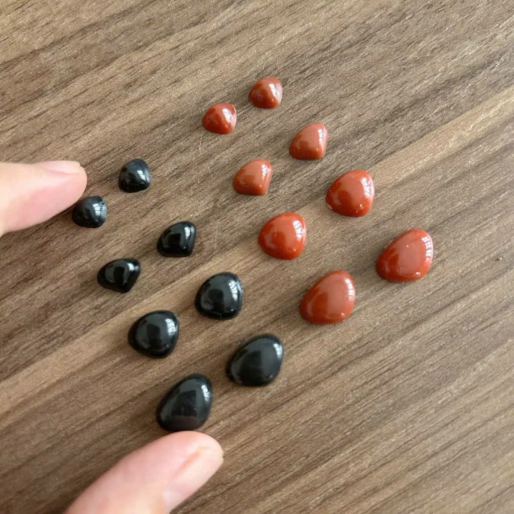 [Túi 10 cái] Mũi Thú Dán, mũi nhựa handmade không kèm chốt, dùng làm thú bông Amigurumi