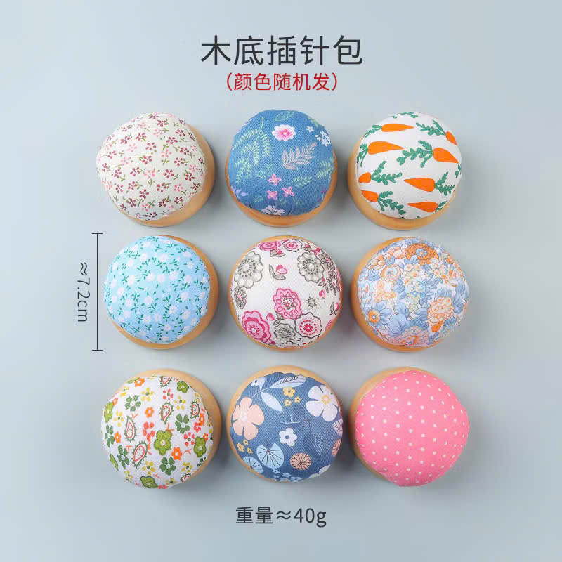 Gối Cắm Kim đế gỗ chắc chắn, màu ngẫu nhiên