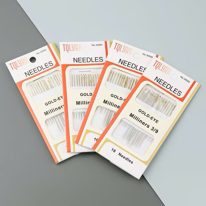 Kim Khâu Chỉ Đuôi vàng đầu nhọn vỉ 16 cái