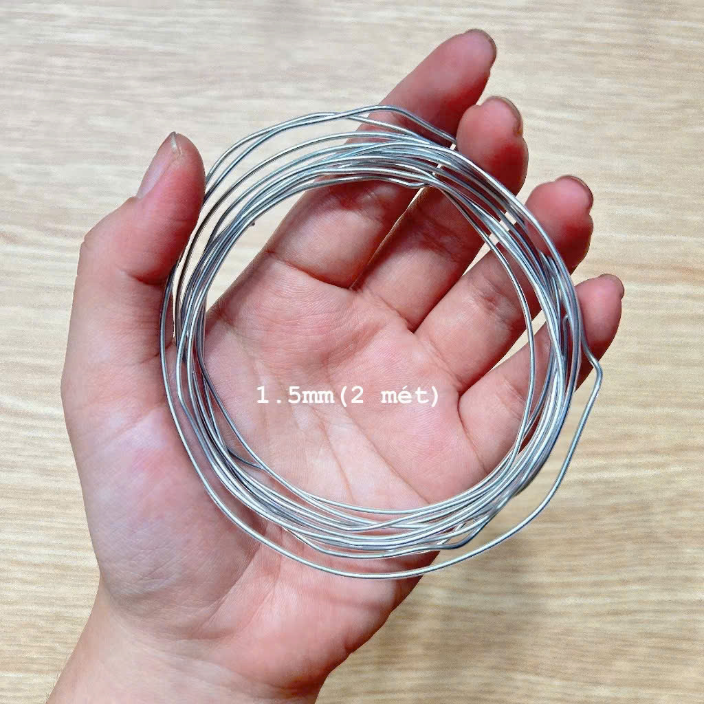 Kẽm Bọc Dẻo 2 mét (size 1mm - 1,5mm - 2mm)