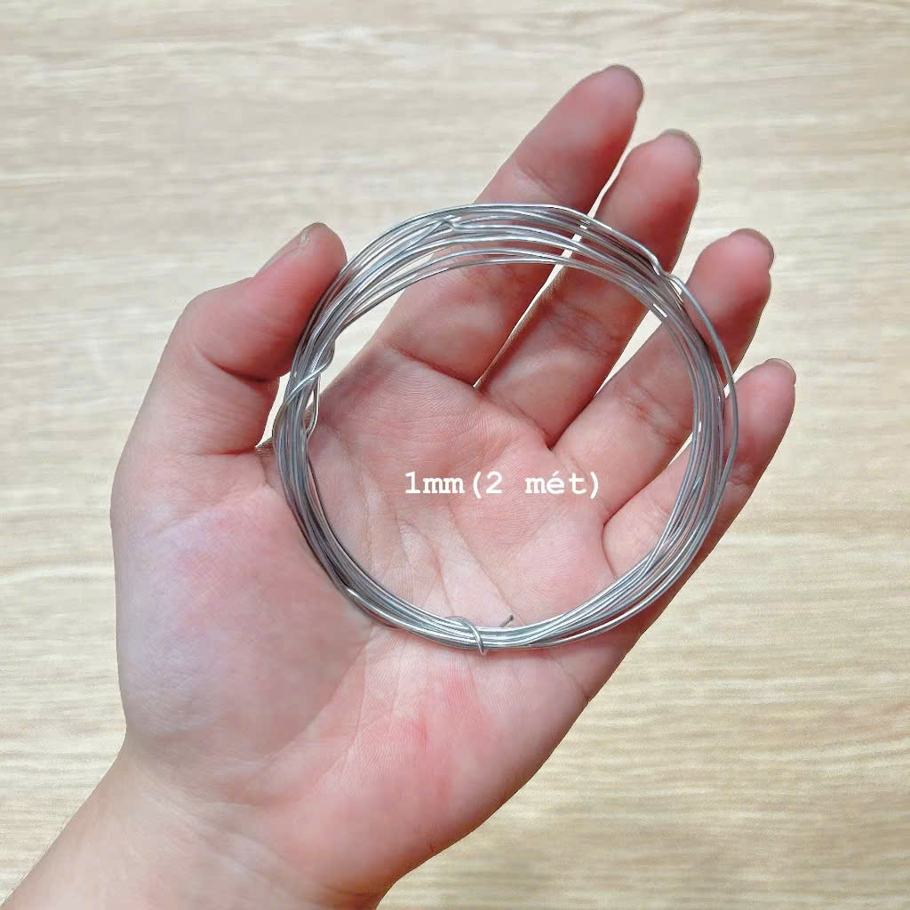 Kẽm Bọc Dẻo 2 mét (size 1mm - 1,5mm - 2mm)