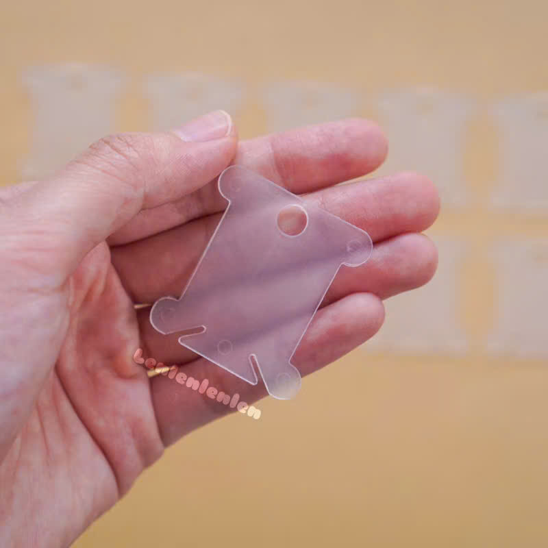 Thẻ Nhựa Quấn Len Chỉ-10 cái màu ngẫu nhiên