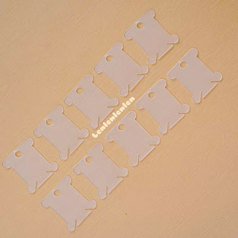 Thẻ Nhựa Quấn Len Chỉ-10 cái màu ngẫu nhiên