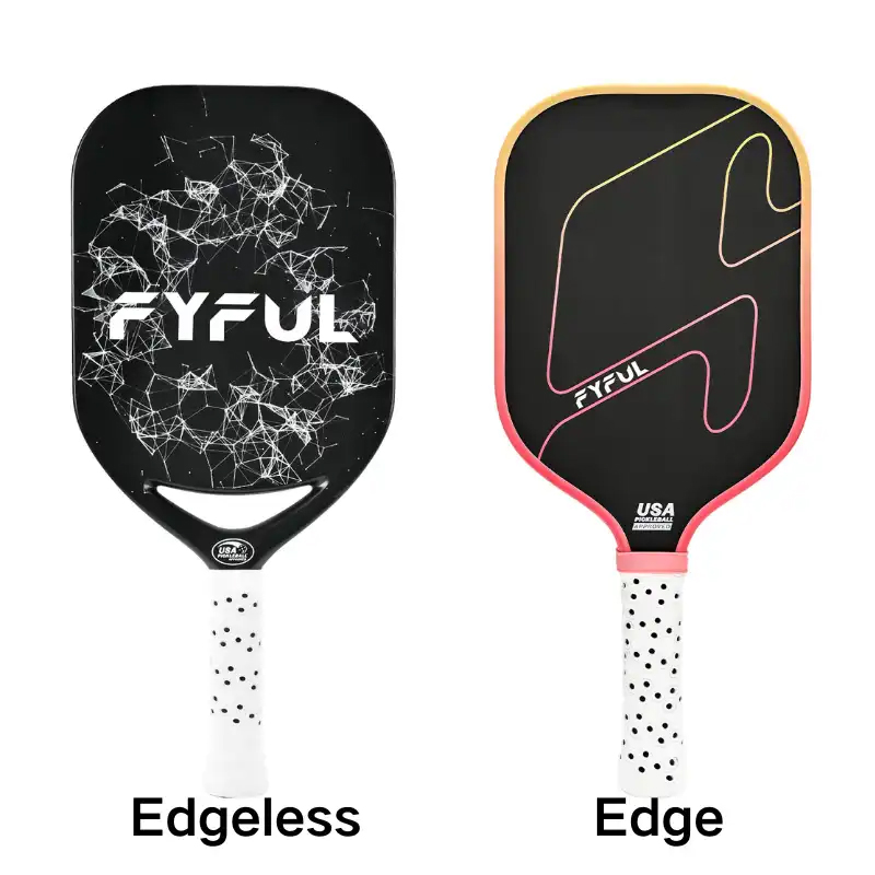 Cấu trúc cạnh carbon của vợt không viền và Edge Guard của vợt có viền