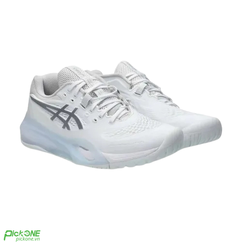 Giày Pickleball Nữ Asics GEL-RESOLUTION X WHITE/PURE SILVER