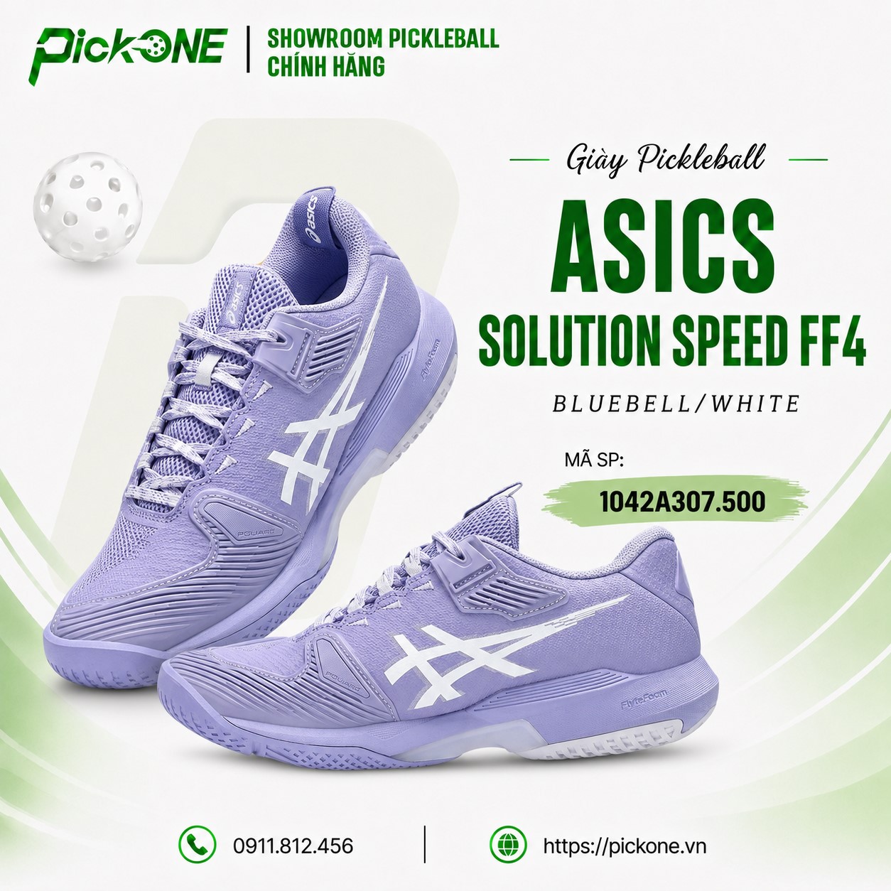 Giày Pickleball ASICS Solution Speed FF4 BLUEBELL/WHITE