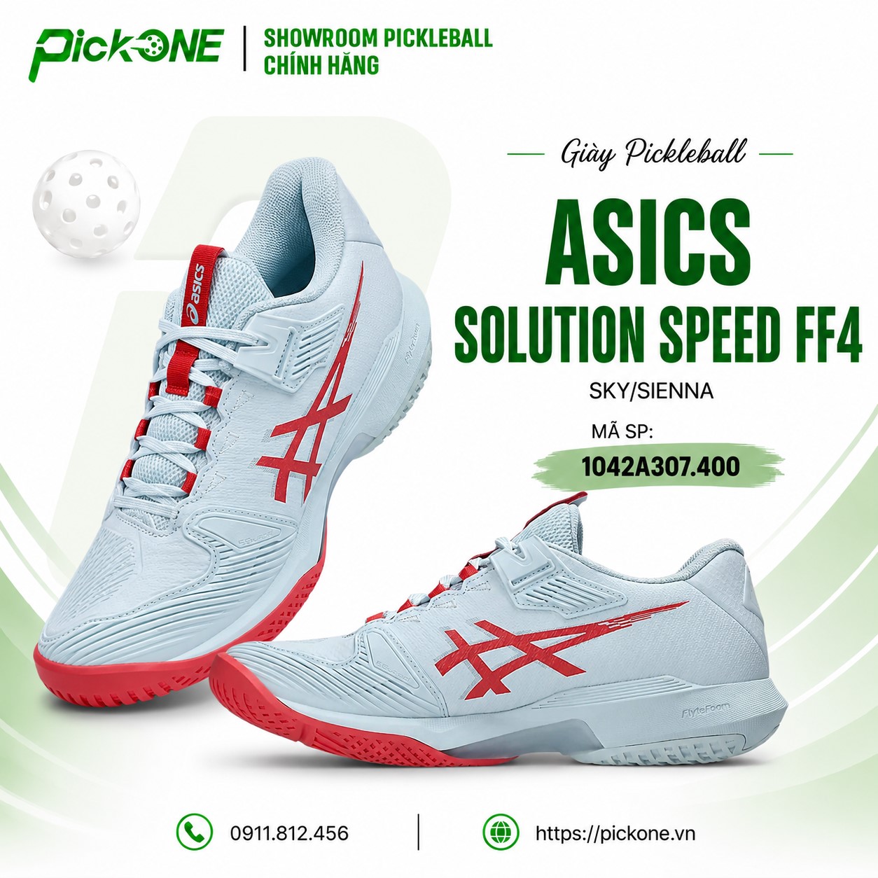 Giày Pickleball ASICS Solution Speed FF4 SKY/SIENNA