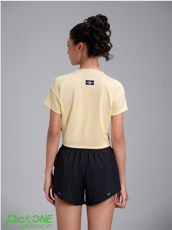 Áo croptop Exdry ProActive World cup (Vàng/Be/Đỏ)