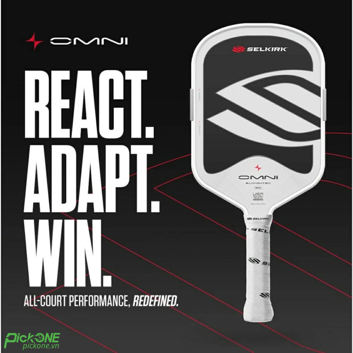Vợt Pickleball Selkirk OMNI Elongated 16mm (Chalk)