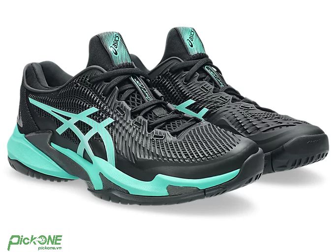 Giày Pickleball ASICS COURT FF 3 BLACK/AURORA GREEN