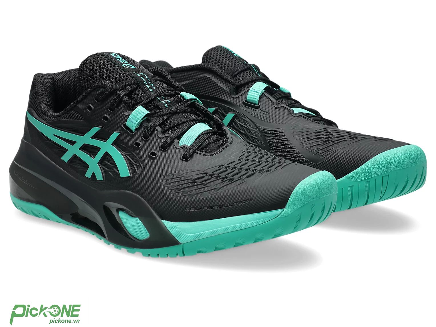 Giày Pickleball ASICS Gel-Resolution X BLACK/AURORA GREEN
