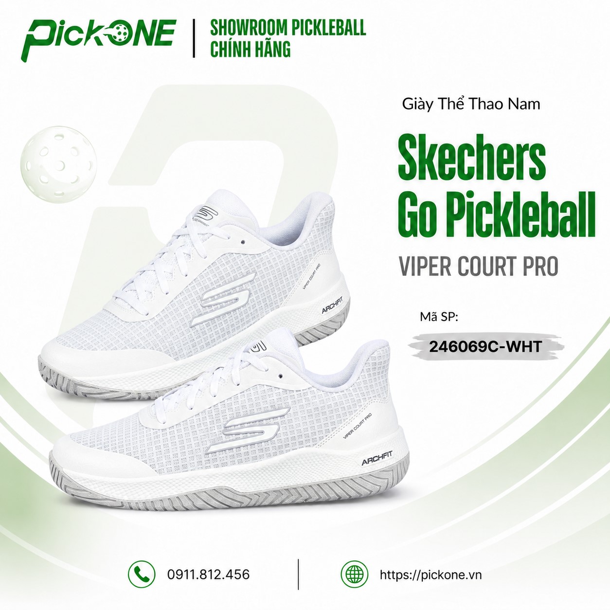 Giày Thể Thao Nam Skechers Go Pickleball VIPER COURT PRO