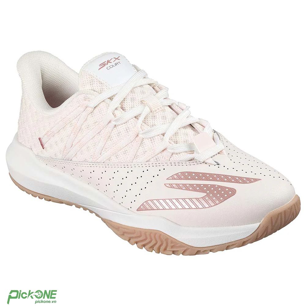 Giày Thể Thao Nữ Skechers Go Pickleball Viper Court Rally (Be hồng)