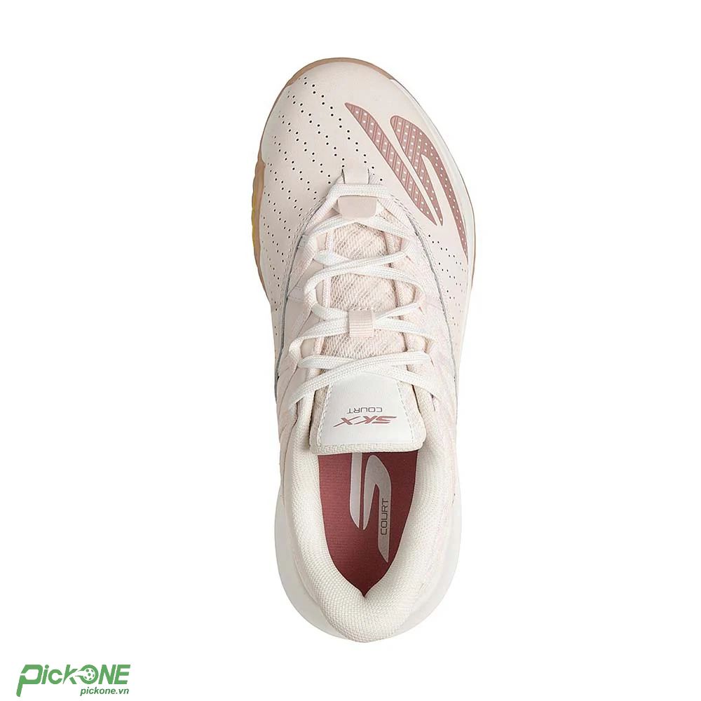 Giày Thể Thao Nữ Skechers Go Pickleball Viper Court Rally (Be hồng)