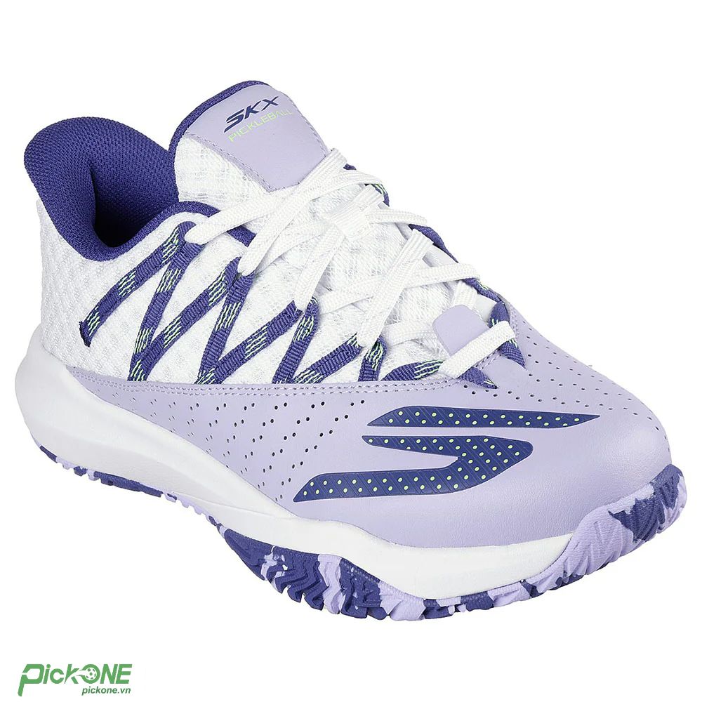 Giày Thể Thao Nữ Skechers Go Pickleball Viper Court Rally (Trắng tím)