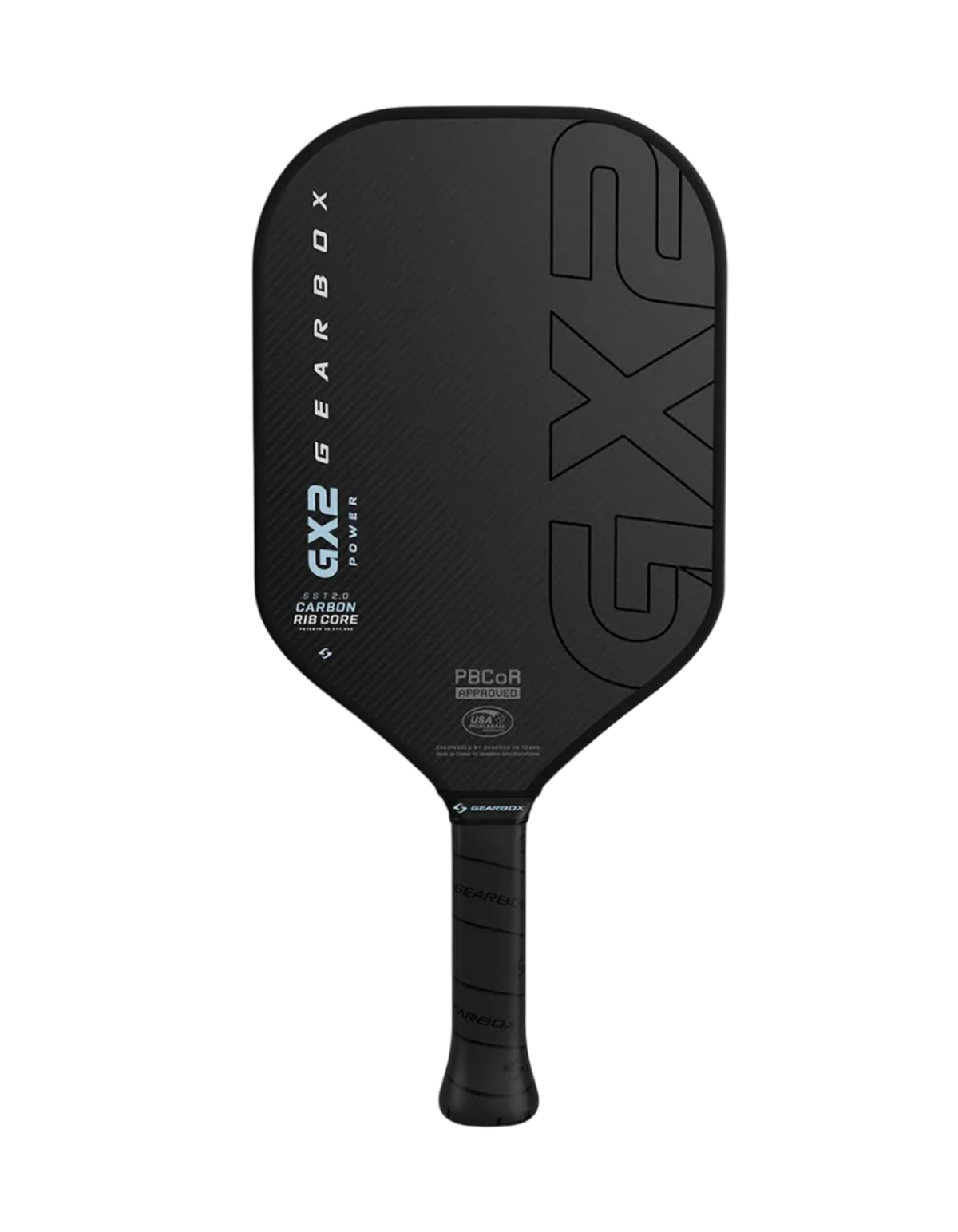 Vợt Pickleball Gearbox GX2 Power Hybrid 16mm (Black)