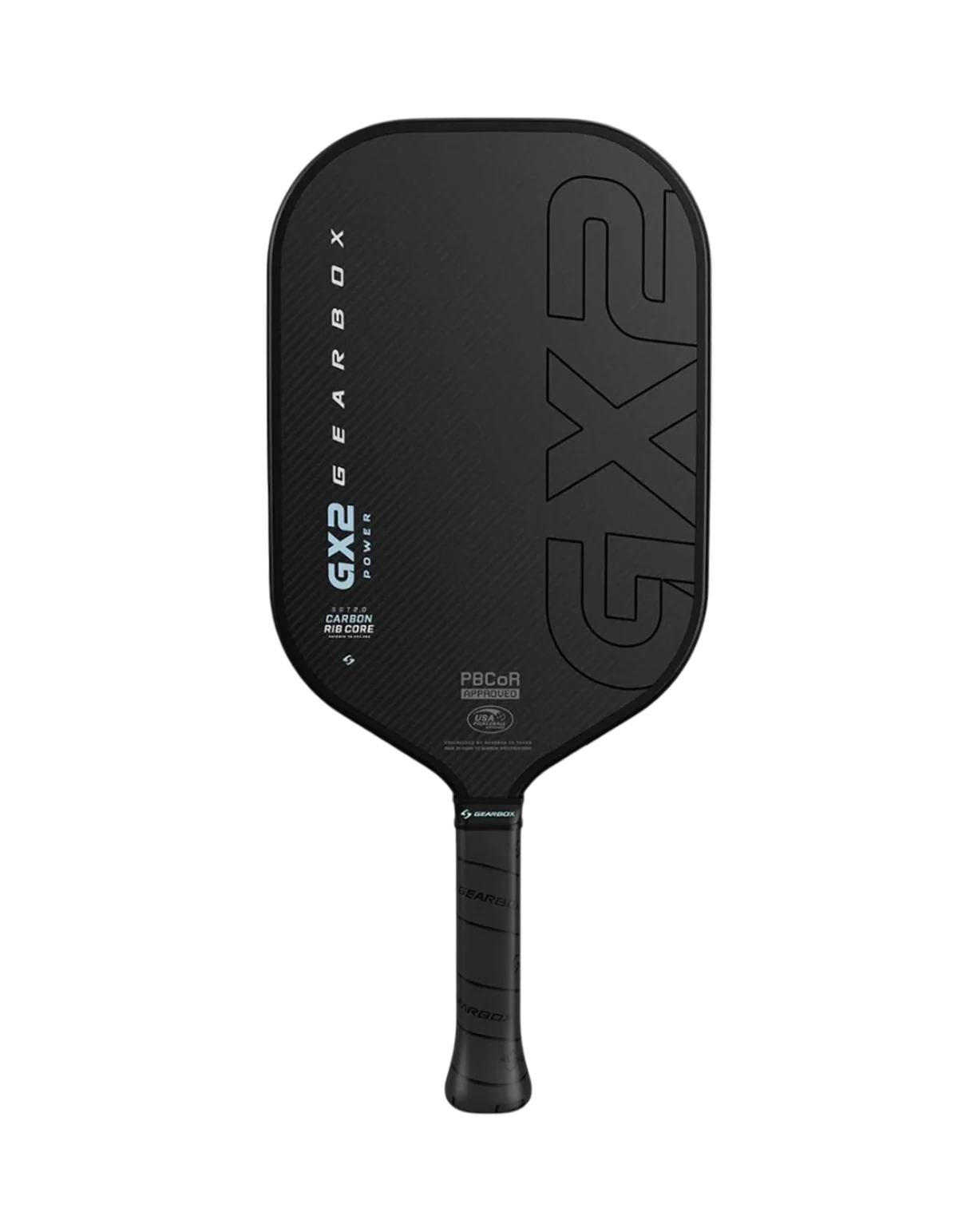 Vợt pickleball Gearbox GX2 Power Elongated 16mm - Black