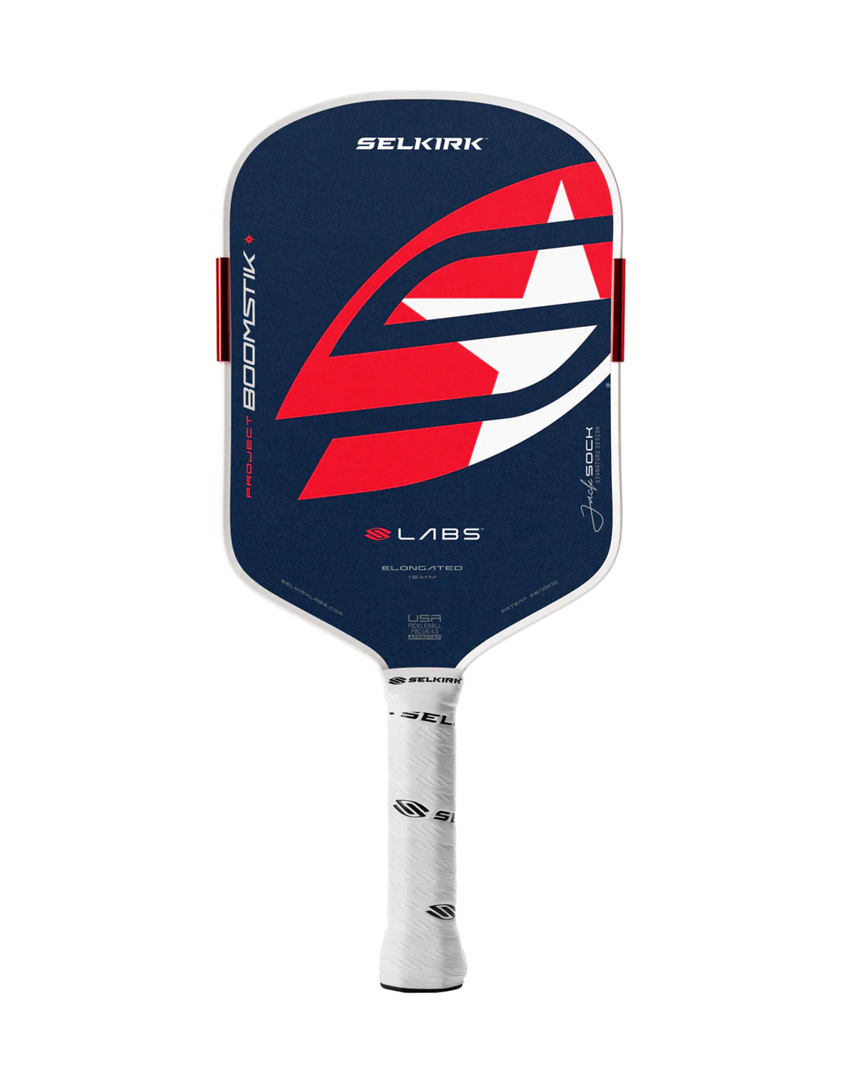 Vợt Pickleball Selkirk Boomstik Jack Sock Limited Edition 16mm - Màu Trắng Đỏ