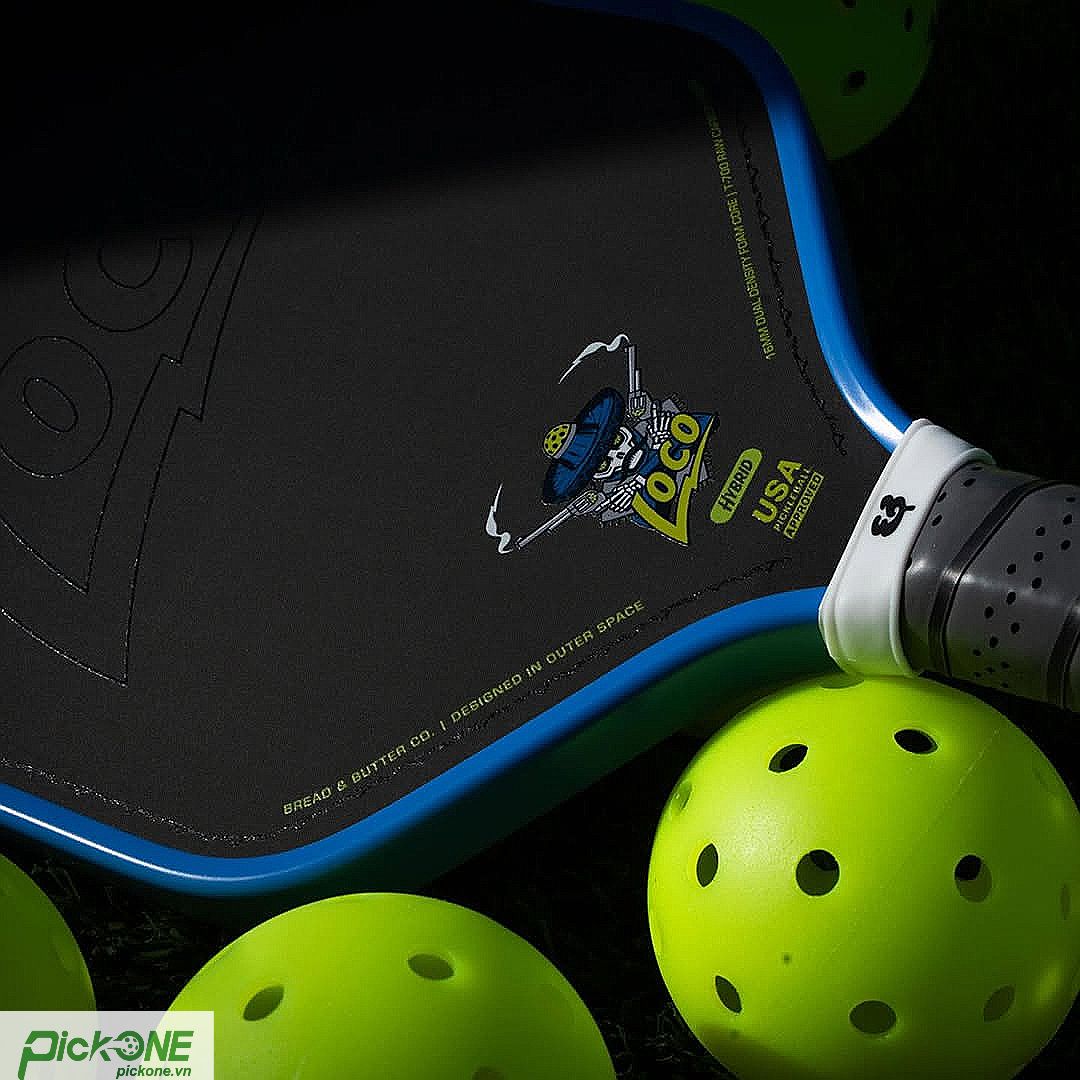 Vợt Pickleball Bread & Butter Loco Hybrid - Azul 16mm
