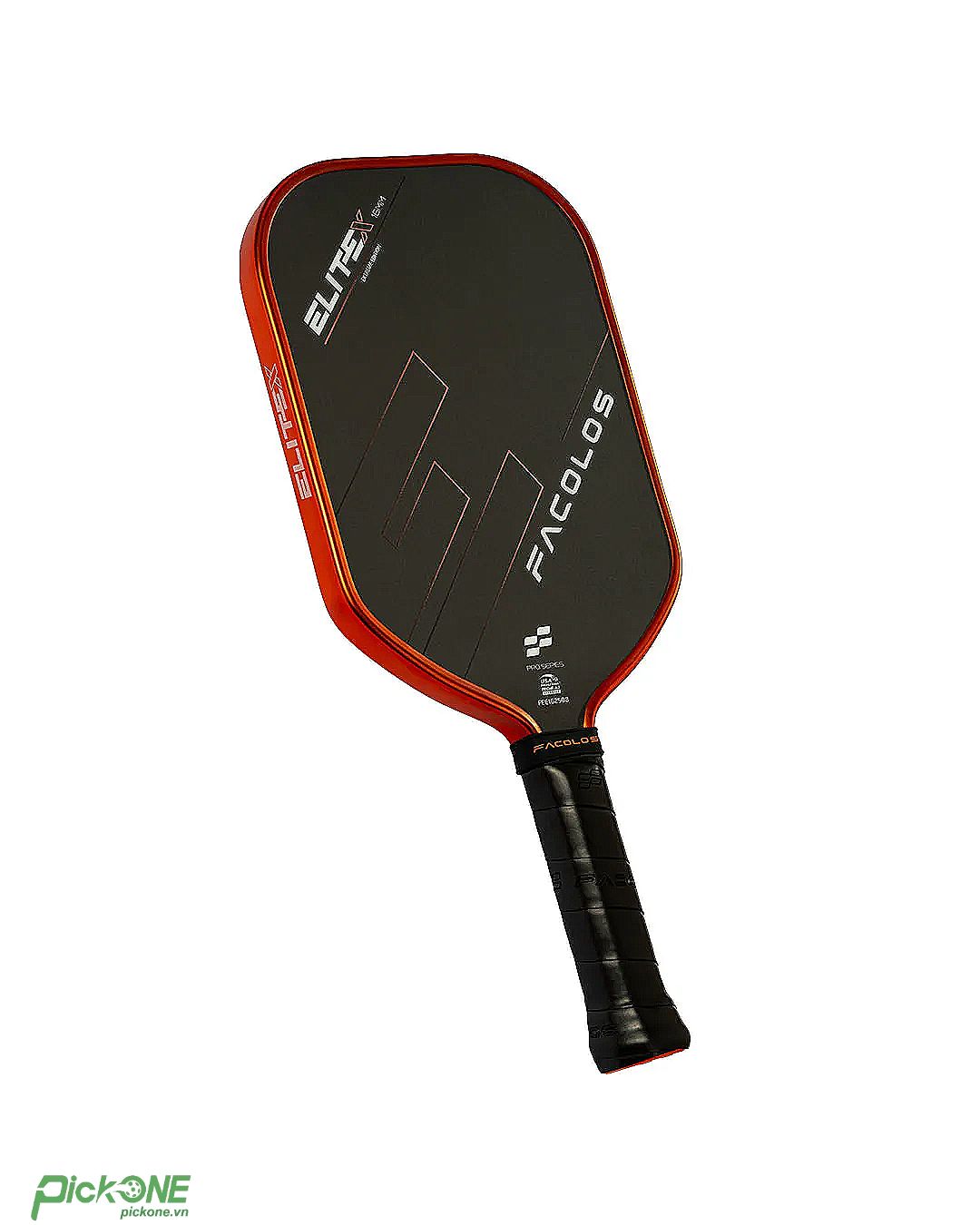 Vợt Pickleball Facolos Elite X Elongated - Metalic Orange 16mm