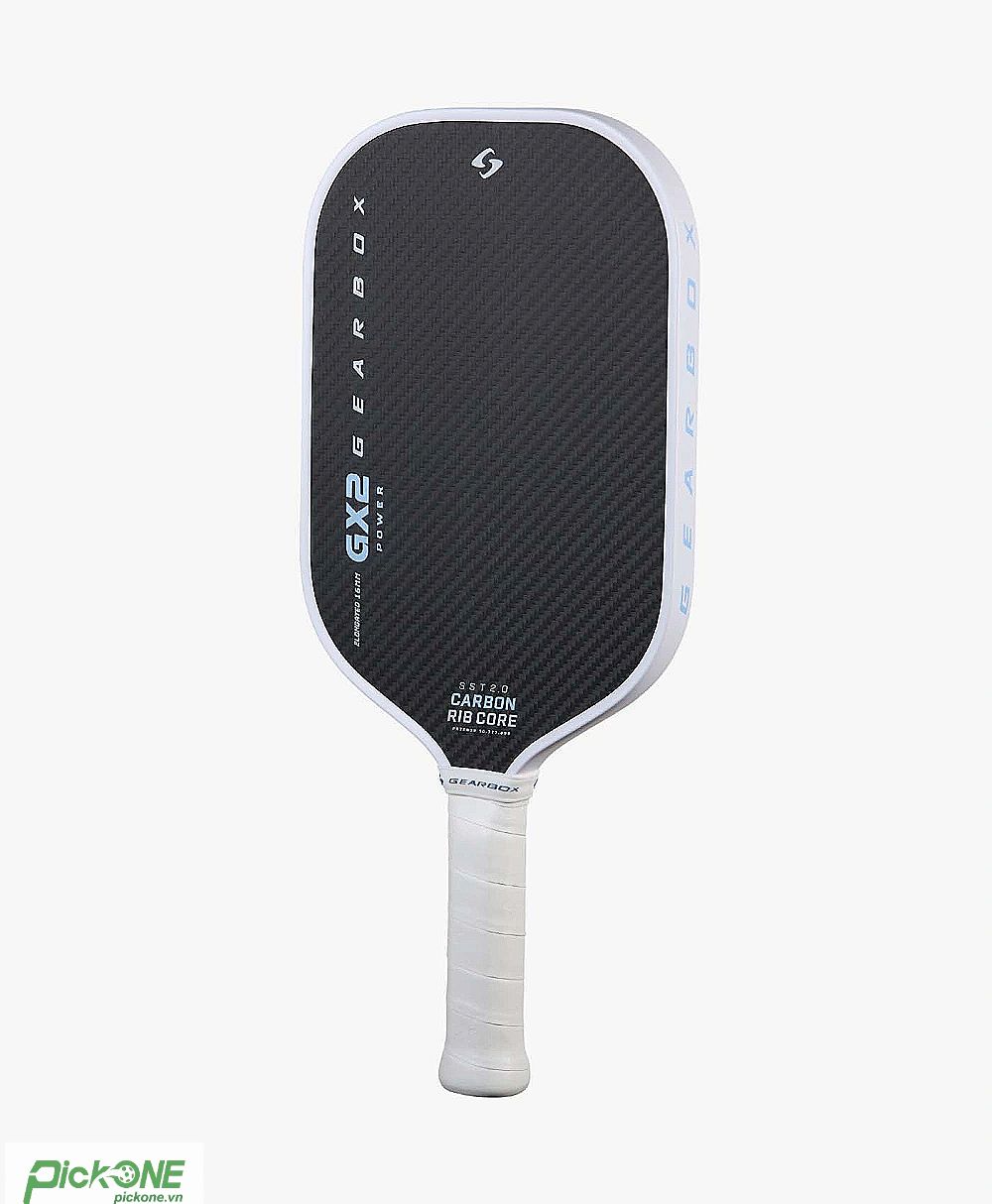 Vợt pickleball Gearbox GX2 Power Elongated 16mm (Limited - White)
