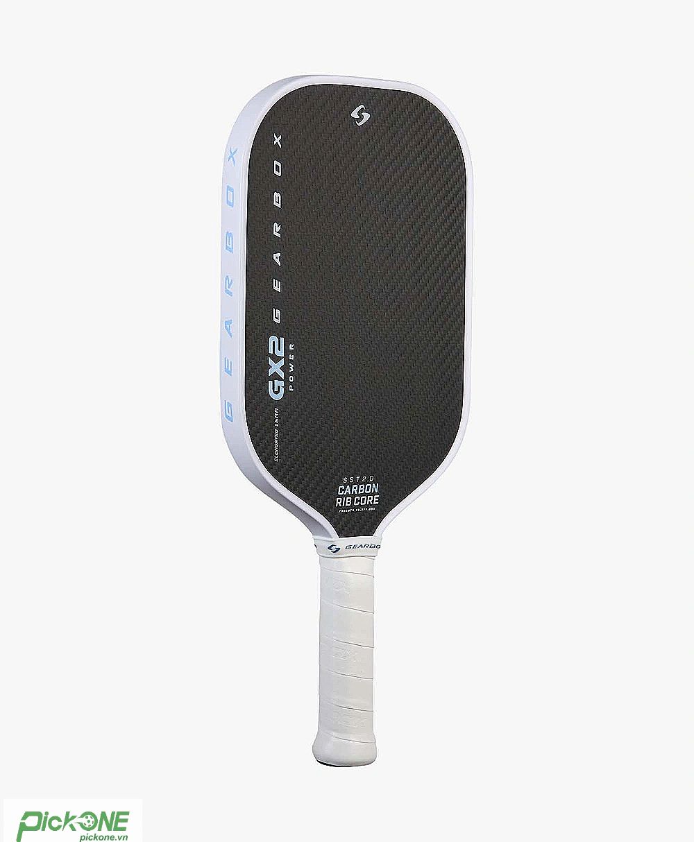 Vợt pickleball Gearbox GX2 Power Elongated 16mm (Limited - White)