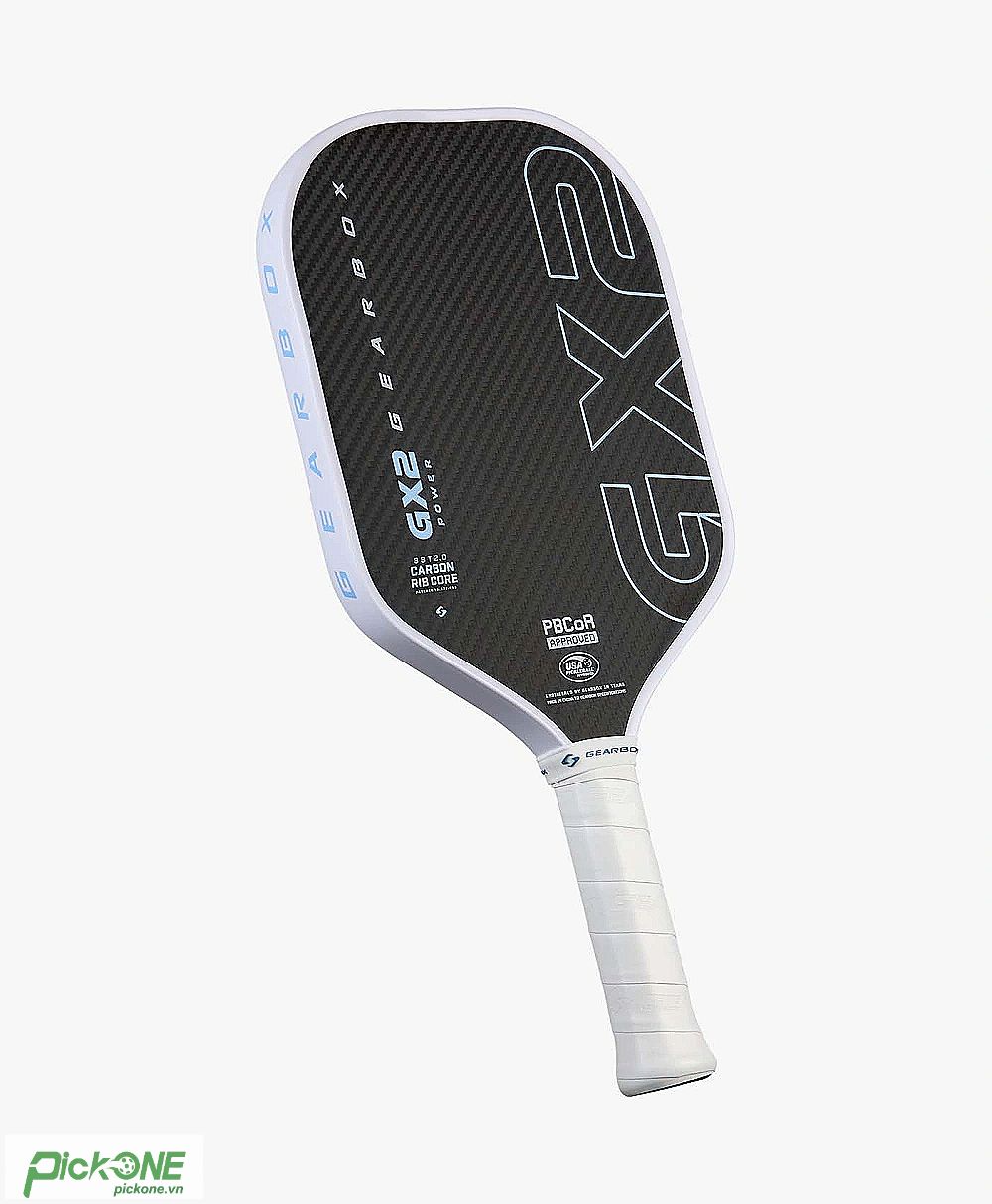 Vợt Pickleball Gearbox GX2 Power Hybrid 16mm (Limited - White)