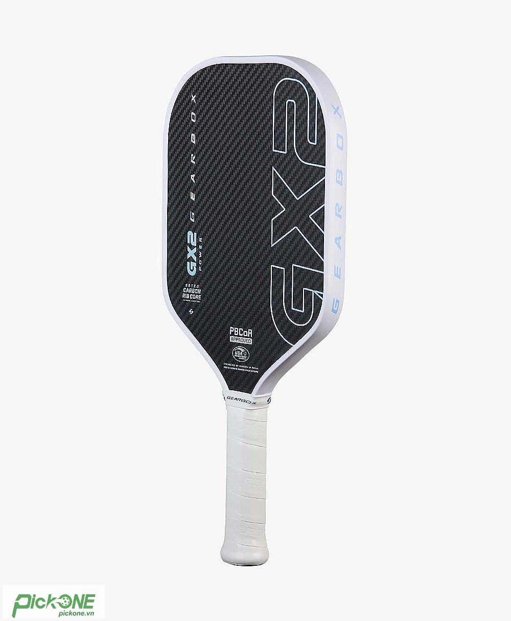 Vợt Pickleball Gearbox GX2 Power Hybrid 16mm (Limited - White)
