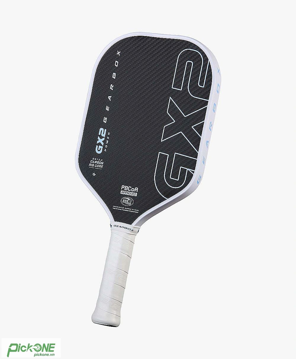Vợt Pickleball Gearbox GX2 Power Hybrid 16mm (Limited - White)
