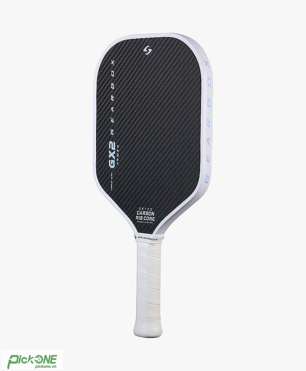 Vợt Pickleball Gearbox GX2 Power Hybrid 16mm (Limited - White)