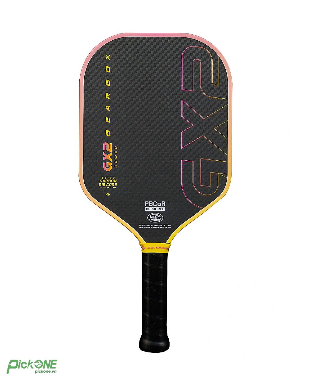 Vợt Pickleball Gearbox GX2 Power Hybrid 16mm (Limited - Yellow Pink)