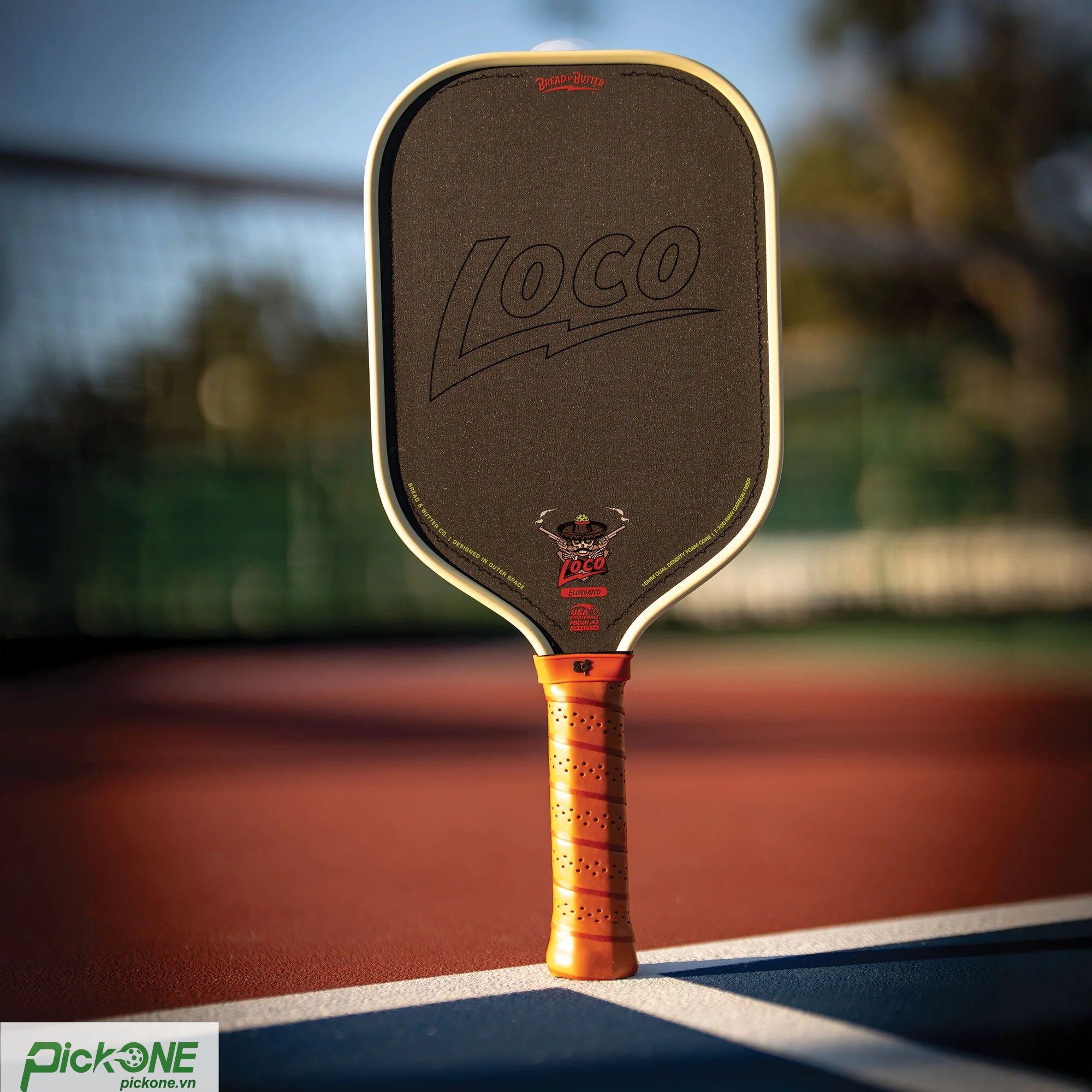 Vợt Pickleball Bread & Butter Loco Elongated - Tan 16mm