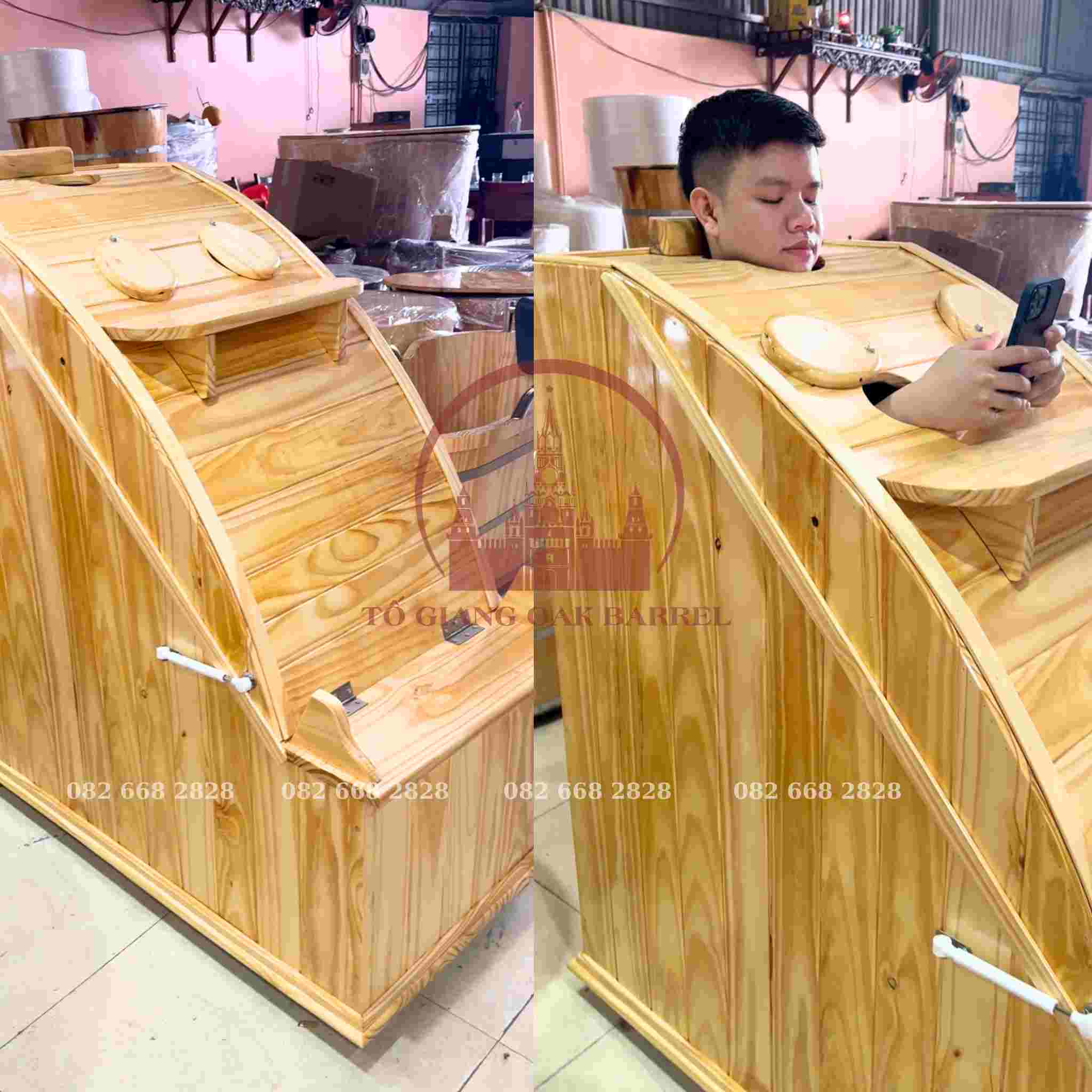bồn gỗ xông hơi