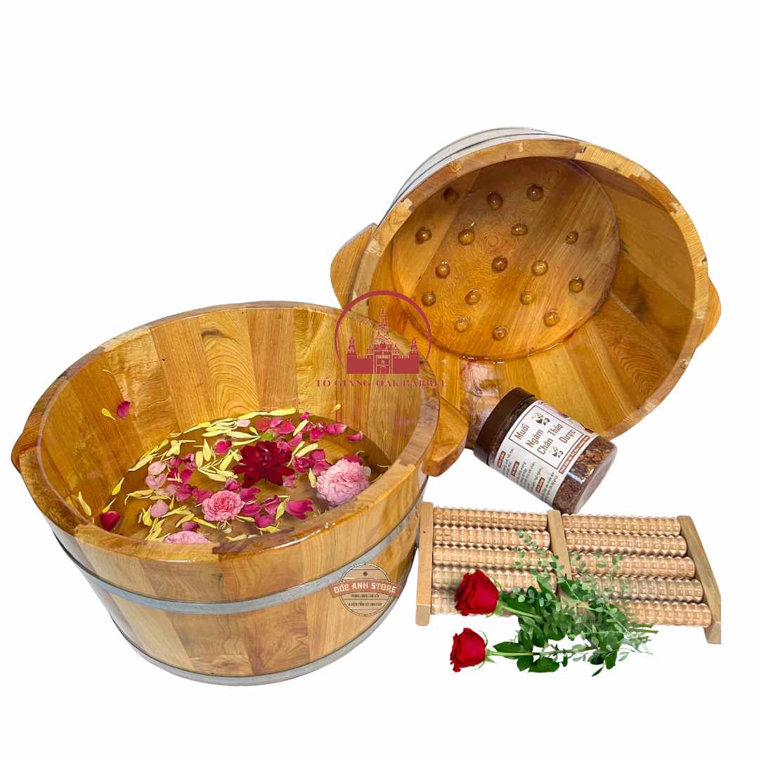 chậu gỗ ngâm chân